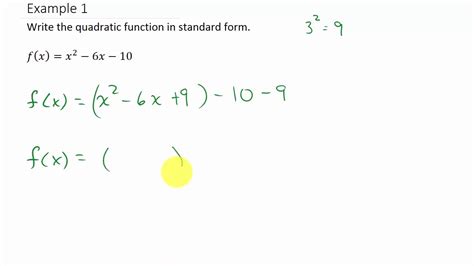  y a x 2 b x a b 2 a 2. . Quadratic function to standard form converter